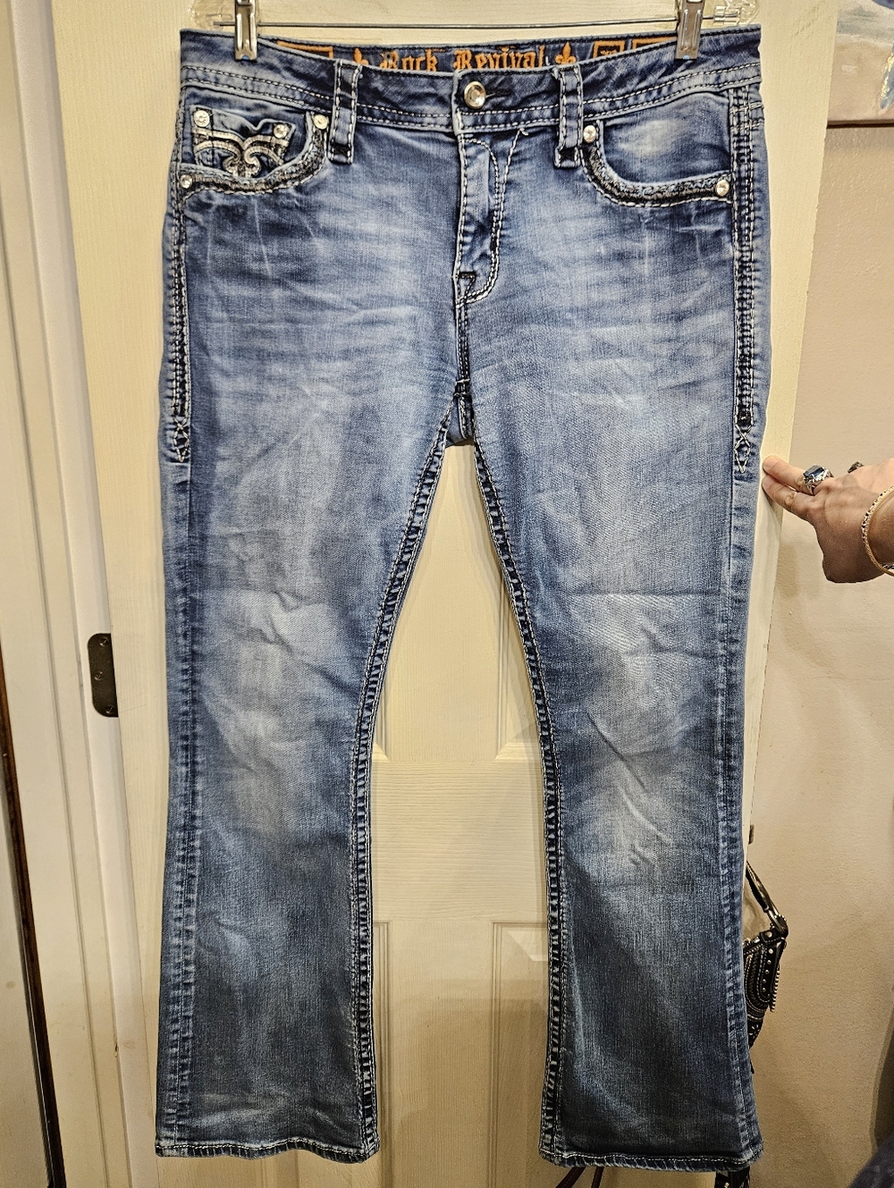 Rock revival meri easy boot cut jeans womens size 30